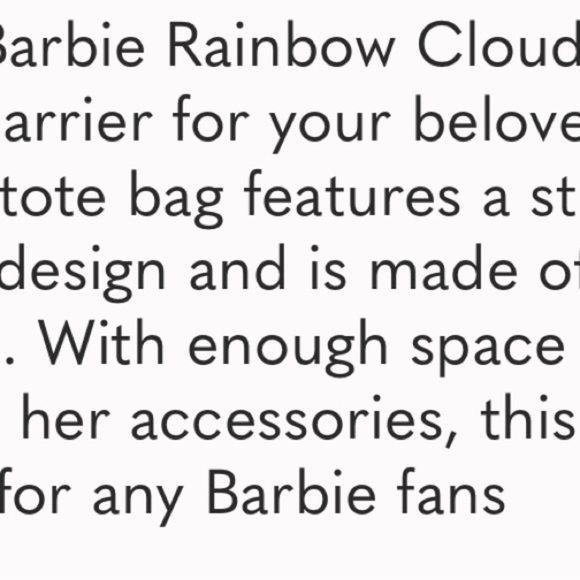 Barbie Rainbow Clear Shoulder Bag - Picture 2 of 7